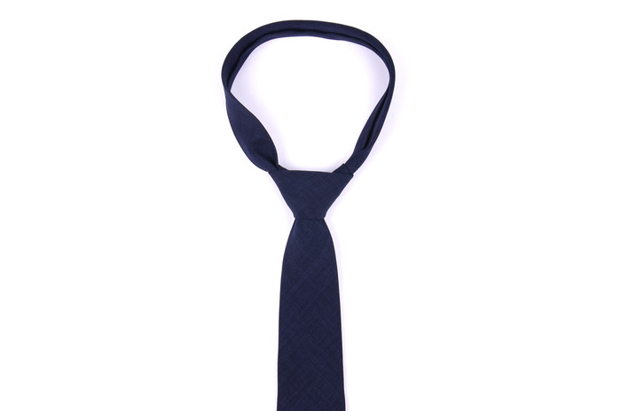basic woven tie_navy