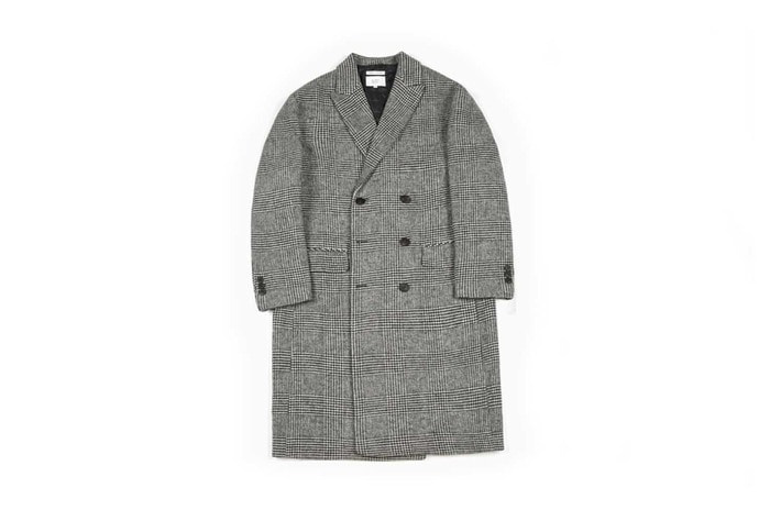 gingham double coat